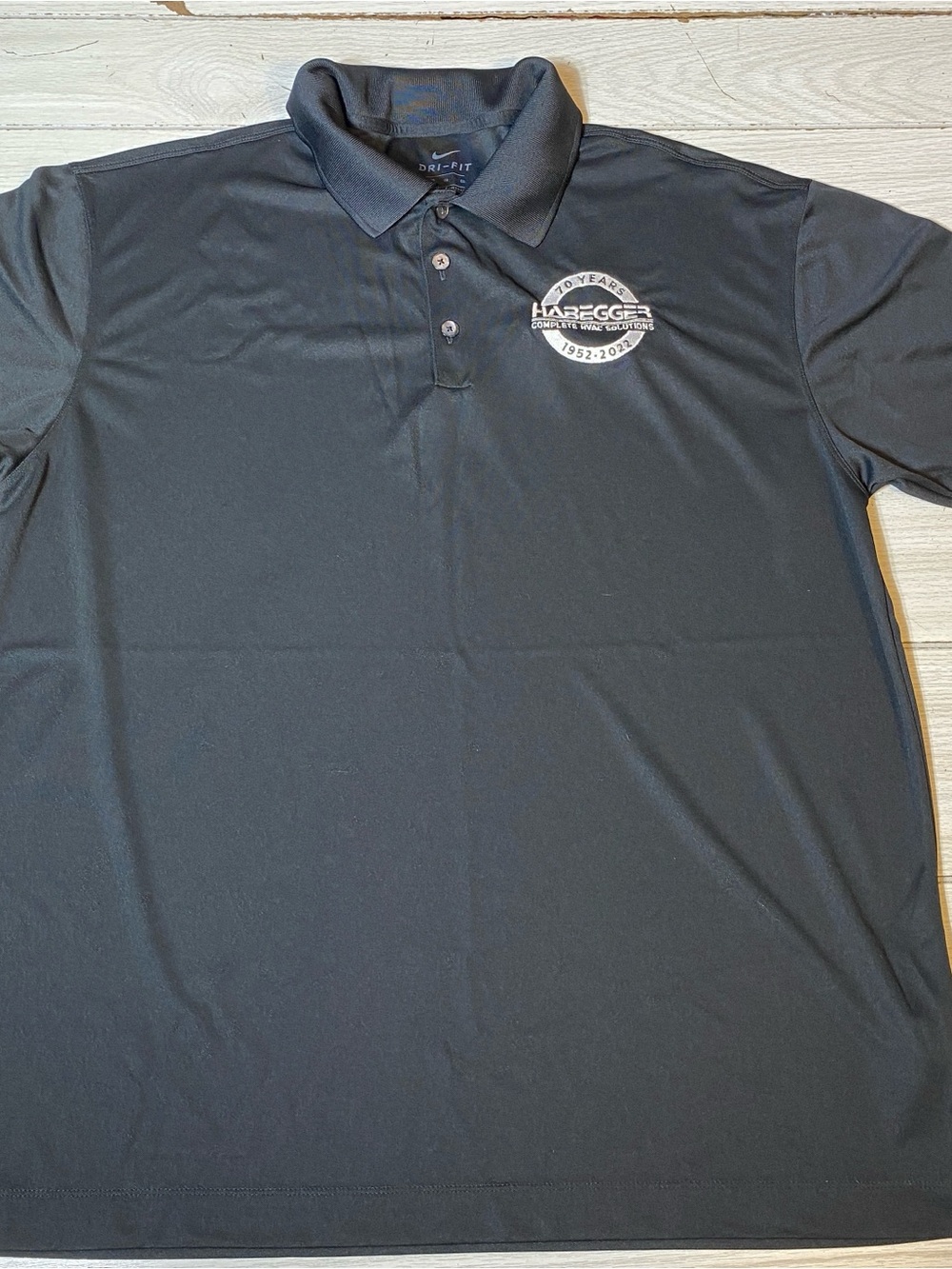 Nike Dri-fit Golf Polo Shirt Black Men’s Size XL (habegger) Logo